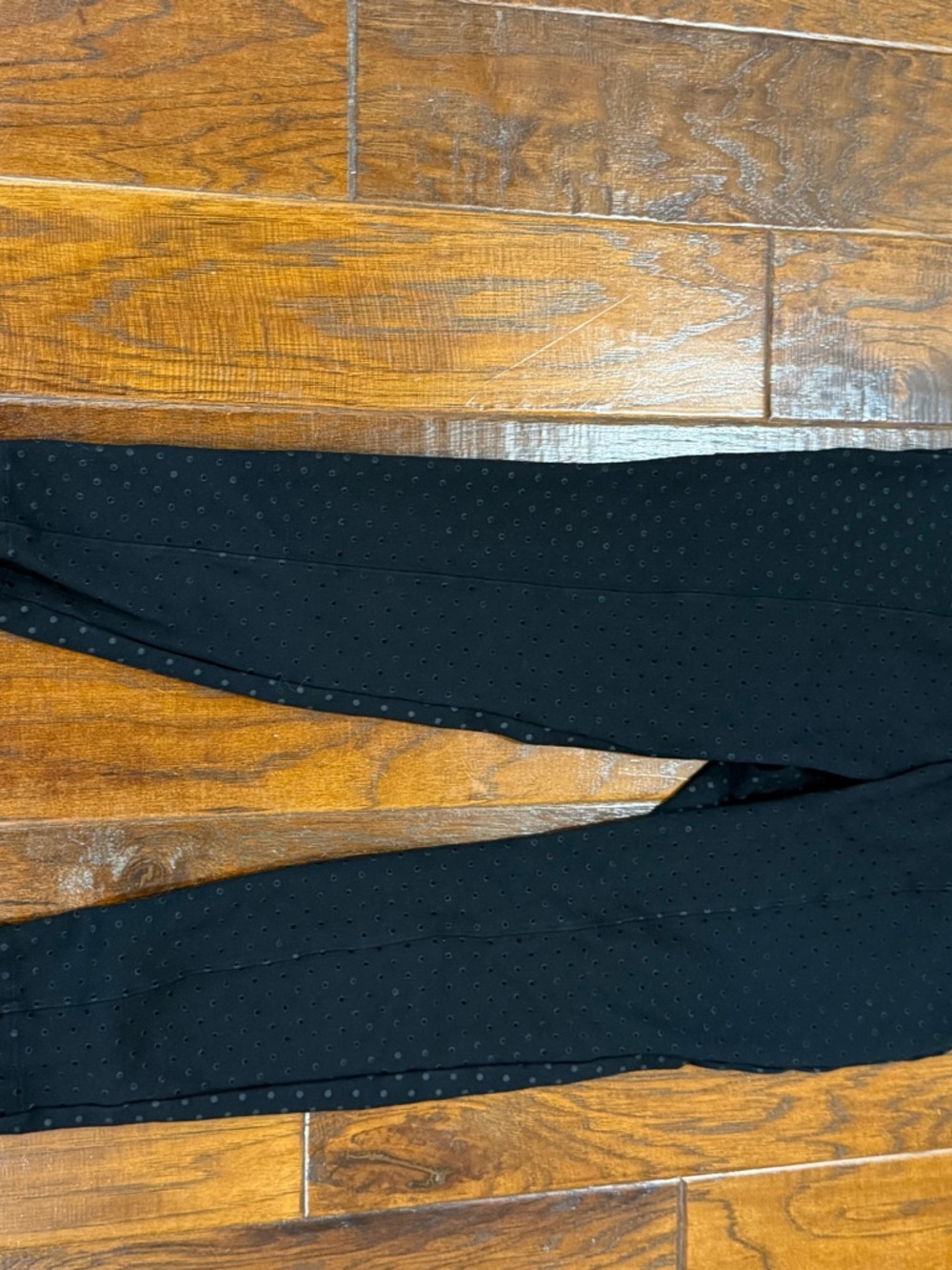 Black Women’s Slim Dress Pants with Subtle Dot Texture